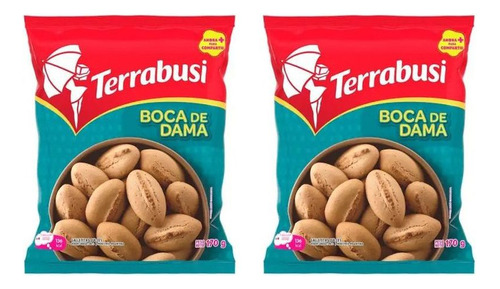 Dulce Terrabusi Boca de Dama de vainilla 170 g pack x 2