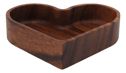 Plato De Fruta De Nogal De Madera Elegante De Textura Lisa