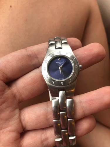 Reloj Pulsera Luis Feraud Malla Metálica Azul (v)