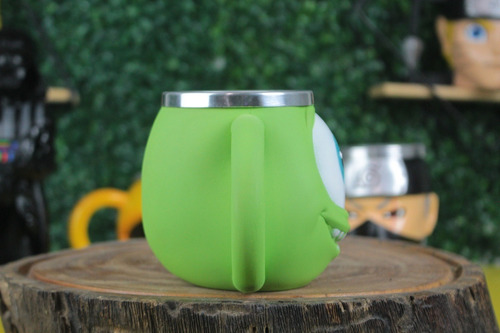 Caneca Decorativa Resina Inox 3d Monstros Sa Mike Cor Verde-limão
