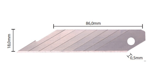 Lâmina Larga 30 Graus 18mm Kit Profissional Com 100 Peças