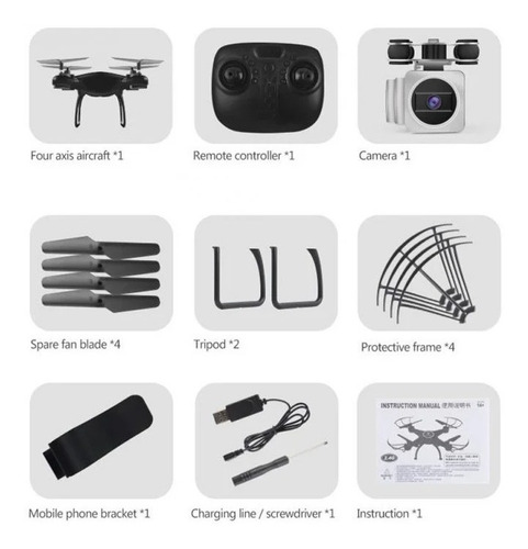 Imagem 6 de 7 de Drone Hjmax Com Câmera Hd Fpv Rádio-controlado Wi-fi -barato