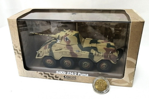 Miniatura Diecast 1/43, 8x8 Alemán Sdkfz 234/2 Puma