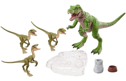Jurassic World Amber Collection Tyrannosaurus Rex & 3 Compys