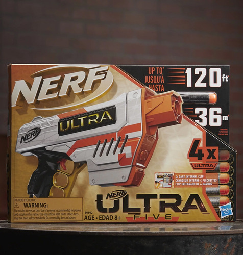 Lançador De Dardos Nerf Ultra Five Com 4 Dardos Hasbro E9593