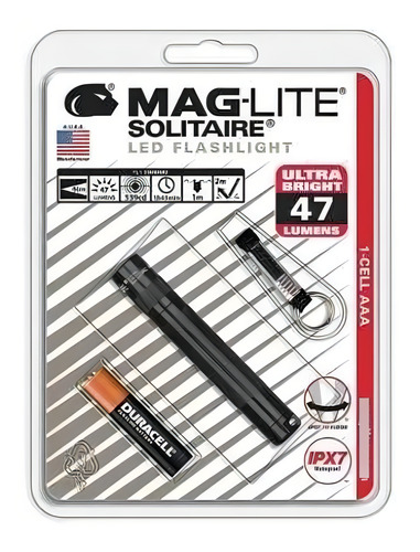 Lanterna Mini Maglite Solitaire ( Led ) 47 Lumens - Preta