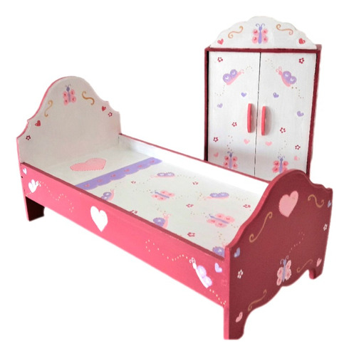 Juego Dormitorio Pintado A Mano Personalizado Casa Muñecas 