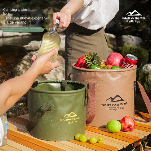 Cubo Plegable De Camping Al Aire Libre Cubo De Pescaportátil