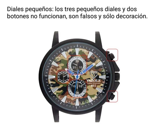 Cod 990 - Reloj Yazole Camuflado - Joyas Margaret