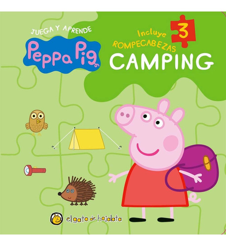 Peppa Pig Camping Juega Y Aprende Incluye 3 Rompecabezas - V
