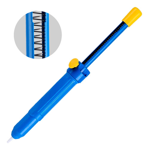 Pistola De Aspiración Manual Igad Extractor De Soldadura Con Fuerte Succión Herramienta Para Reparación Desoldadora Color Azul Y Amarillo