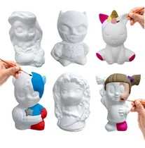 Comprar 60 Alcancias De Yeso Sin Pintar Varios Personajes