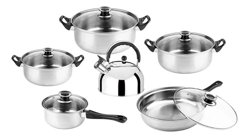 Juego De Cacerolas De Cocina, Juego De Ollas Y Sartenes Inox