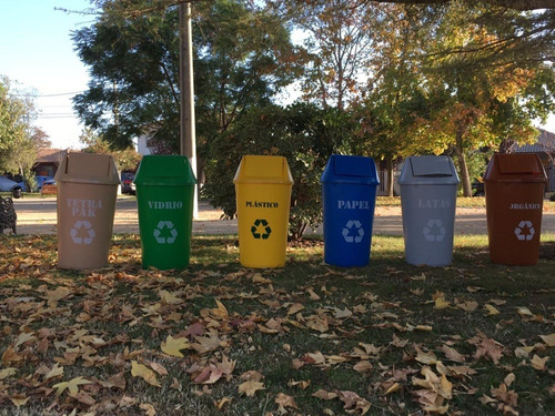 Imagen 7 de 7 de Contenedor Para Reciclaje 36 Litros