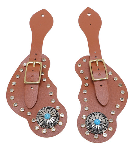 Set De 2 Botas Vaqueras Ecuestres Spur Straps