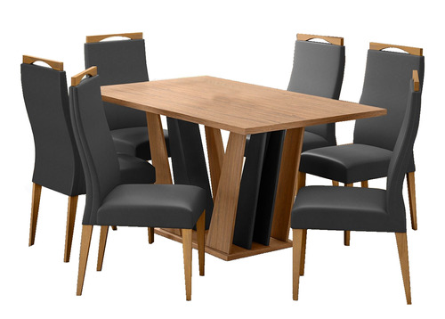 Juego De Comedor 6 Sillas Juegos Mesa Madera