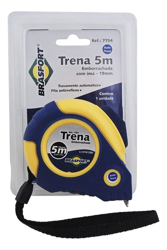 Trena Brasfort Auto-trava Emborrachada  5m/19mm  7754