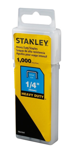 Grapas Stanley T50 1/4   (6mm) Caja 1000 Unidades Tra704t