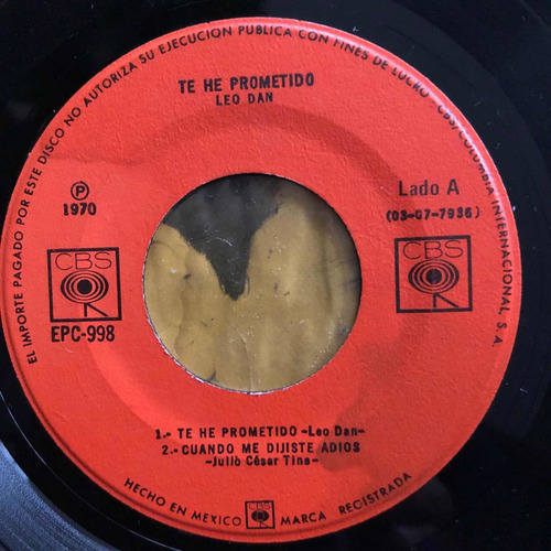 Leo Dan Ep Te Eh Prometido (Usado)
