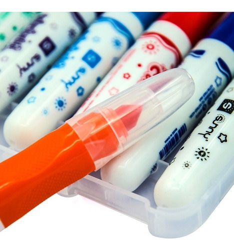 Plumones De Colores Jumbo Lavables Preescolar Niños 12pz