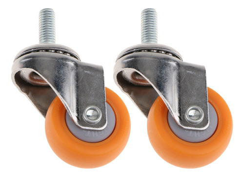 2pcs Heavy Duty Swivel Rueda De Ruedas De Tallo Carros