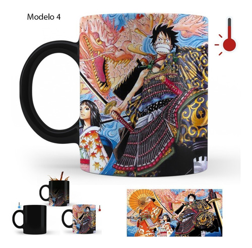 Imagen 5 de 8 de One Piece Luffy Arco De Wano Taza Mágica