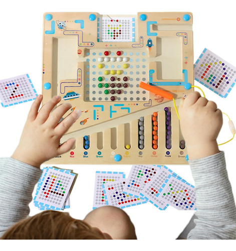 Tablero De Clasificación Magnético Y Laberinto De Colores