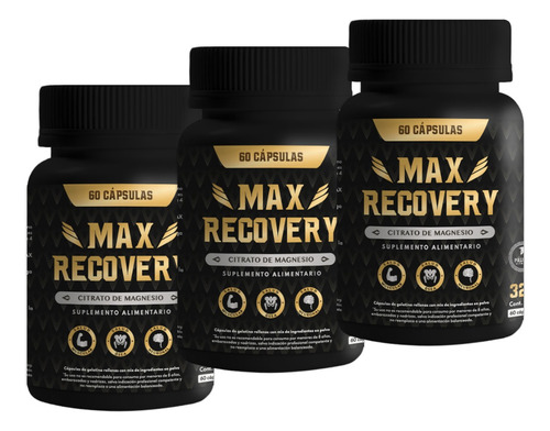 Pack 3 Citratos De Magnesio Premium Maxrecovery