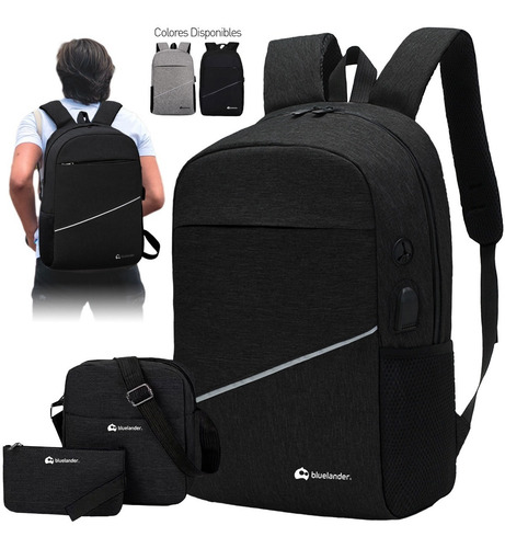 5 Sets Mochila Para Laptop Con Mochila Cruzada Y Lapicera