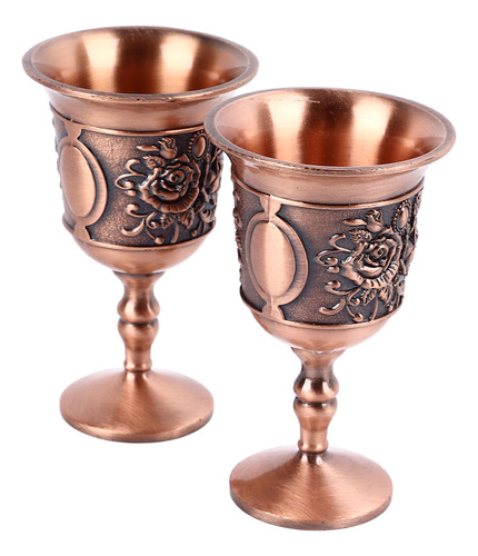 Copas De Vino Vintage De Metal En Relieve, Decorativas, Retr