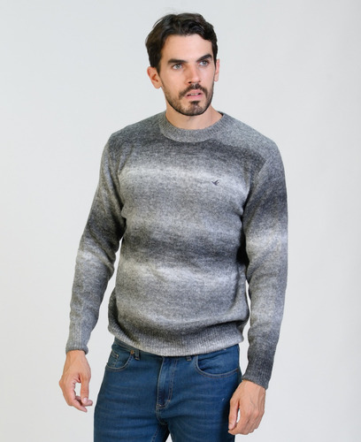 Sweater Degrade Hombre Brooksfield Cuello Redondo Lana 4064b