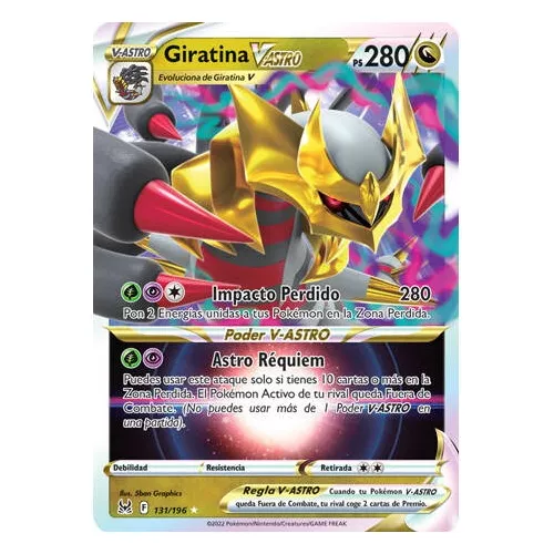 Carta Pokémon Ultra Rara Giratina V Astro Copag + Brinde