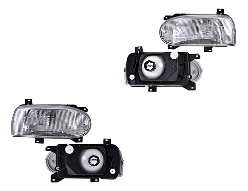 Par De Faros Volkswagen Golf A3 1993 1994 1995 1996 1997 98