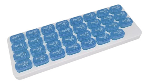 Caja De Pastillas Para 31 Días, Dispensador Organizador De