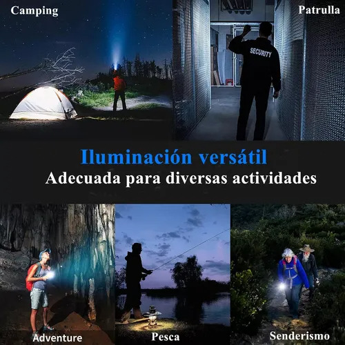 Lámpara Táctica 120000 Lúmenes Led Linterna Táctica Camping