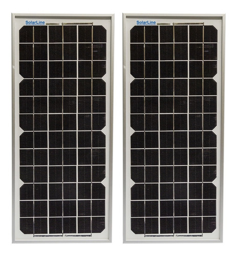 2 X Panel Solar 10wp 10watts 10 W 10 Watts Para Baterias 12v