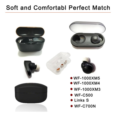 Puntas De Audifonos Mijusun P/ Sony Wf-1000xm4/5, Gris - S