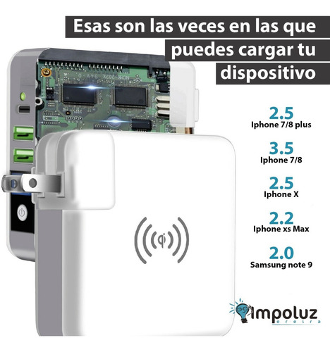 Imagen 8 de 9 de Cargadores Portatiles Para Celulares Carga Rapida 10.000 Mah