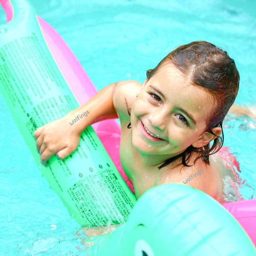 Imagen 2 de 10 de 2 Inflable Flotador Dinosaurio Tipo Tubo Baston Salvavidas