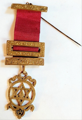 Par Medalla Insignias Logia Masonica Estrella David London