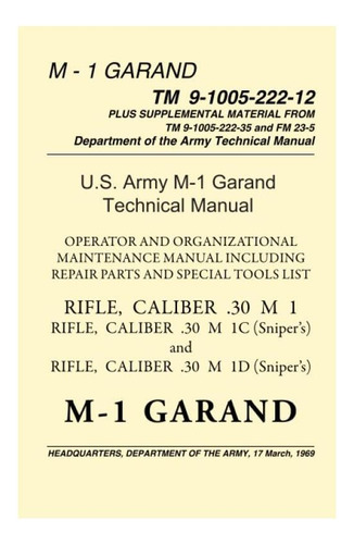 Libro: Ee Uu Manual Técnico Del Ejército M-1 Garand