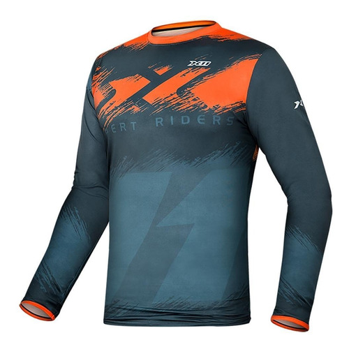 Blusa Segunda Pele Masculina X11 Sunprotec Rise Laranja