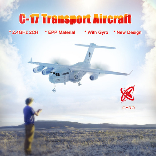 Avion Transporter C-17 Rc 373 Mm Envergadura 2.4 Ghz 2 Can