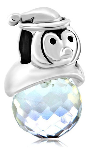 Lovelyjewelry Penguin Charms Clear White Synthetic Crystal B