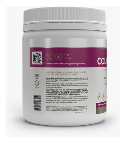 Kit 5 Colagentek Vitafor Colágeno Hidrolisado 300g Maçã Verde
