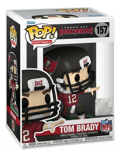 Funko Pop Tom Brady Nfl Bucs Football Uniforme Casco Balon