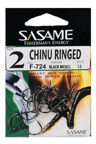 Imagen 1 de 2 de Anzuelos Sasame Chinu Ringed F-724 N° 2 Made In Japan