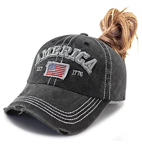Sombrero De Bandera Americana Para Mujer, Bandera De Estados
