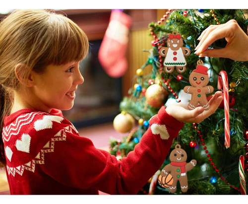 12 Adornos Para Árbol De Navidad, Gingerbread Man