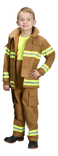 Aeromax Jr. Traje De Bombero, Color Bronceado, Talla 2/3